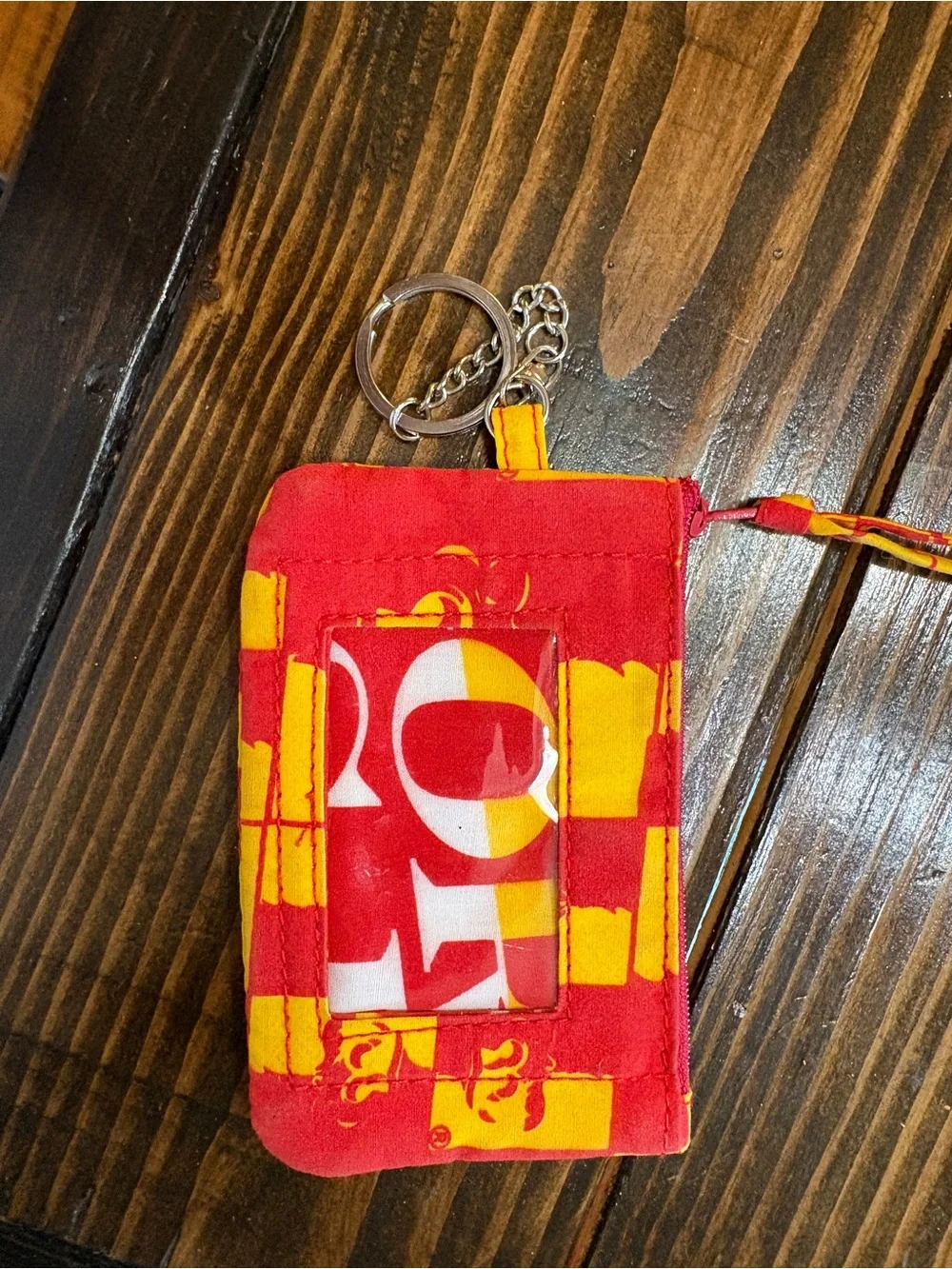 Pitt State Red and Yellow Keychain Coin Pouch Back to school  Collegiate